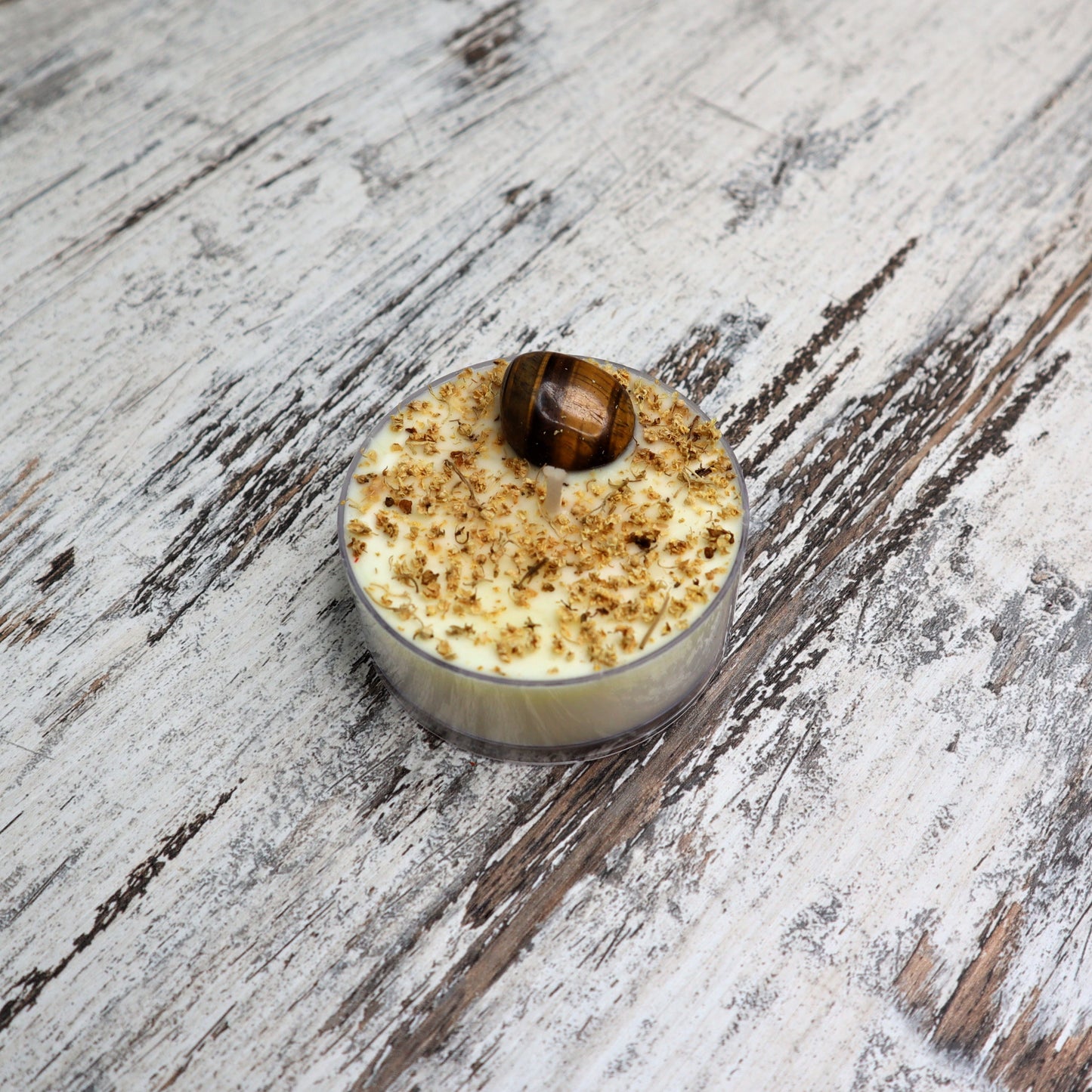 'Brave + Empowered' Maxi Tealight | Tiger Eye