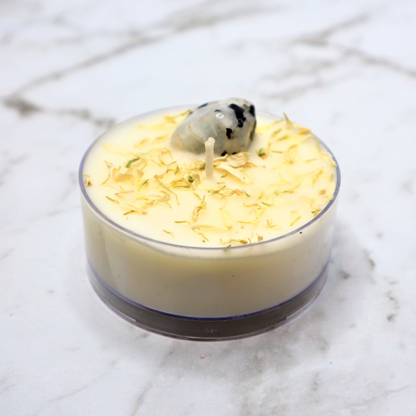 'Good Vibes' Maxi Tealight | Rainbow Moonstone