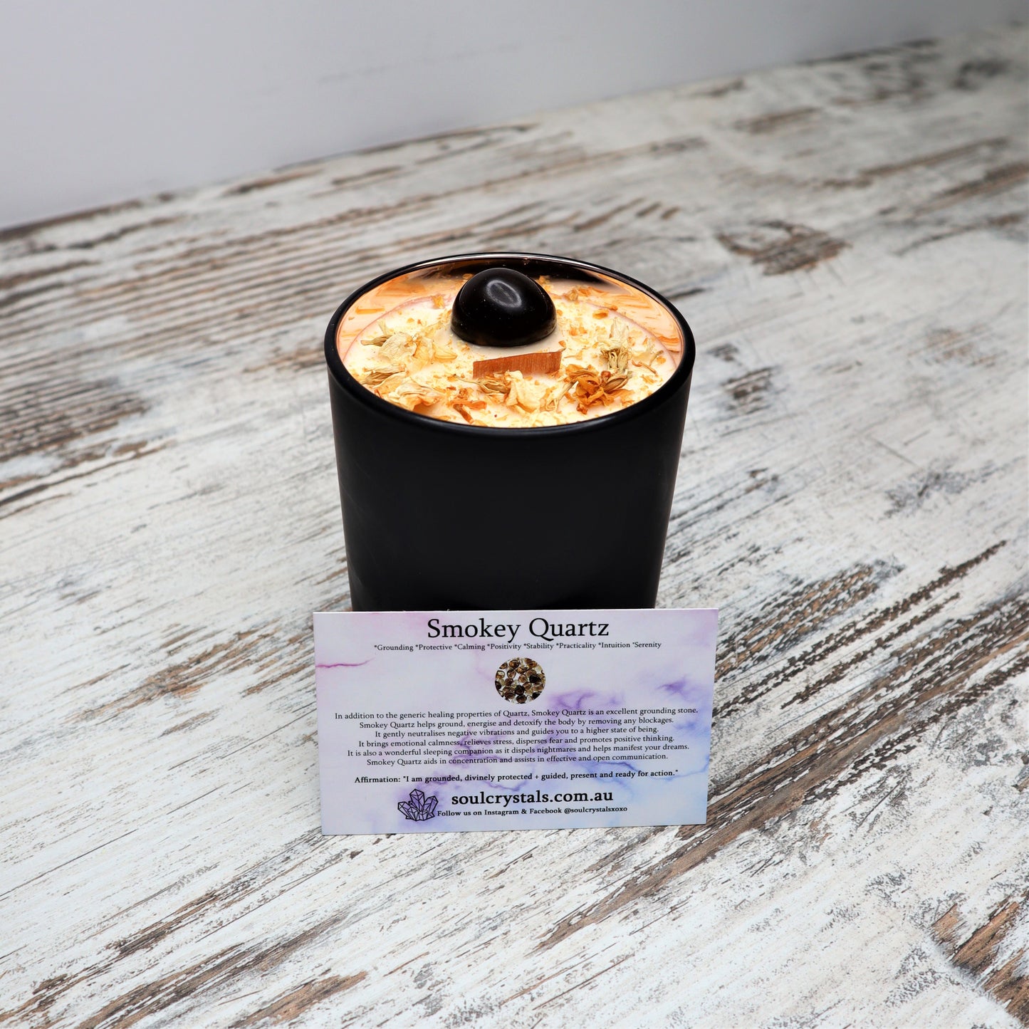 'Grounded Warrior' Soy Candle | Smokey Quartz