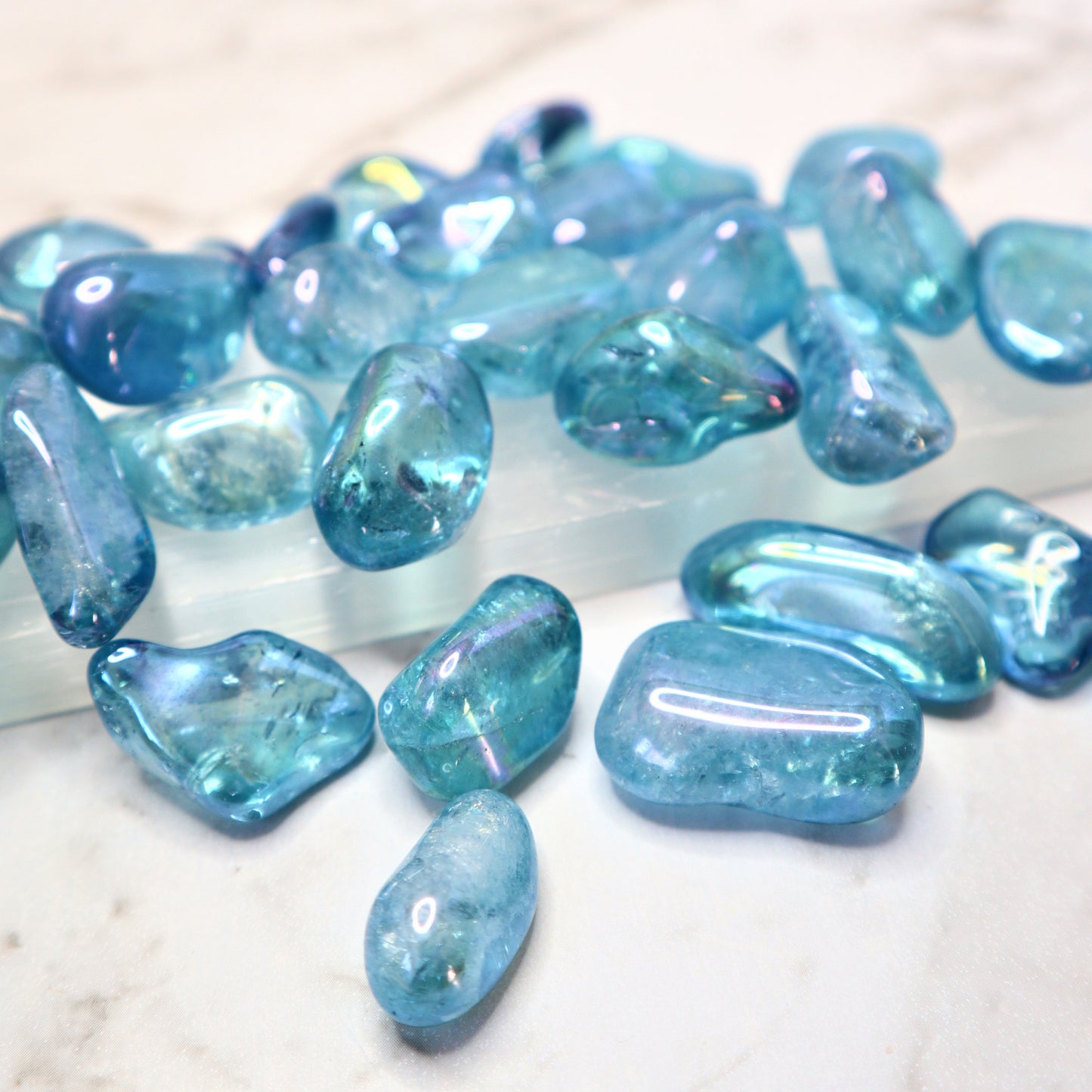 Aqua Aura (MINI) Tumble Stone