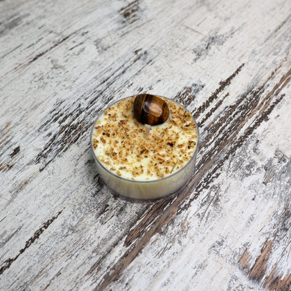 'Brave + Empowered' Maxi Tealight | Tiger Eye