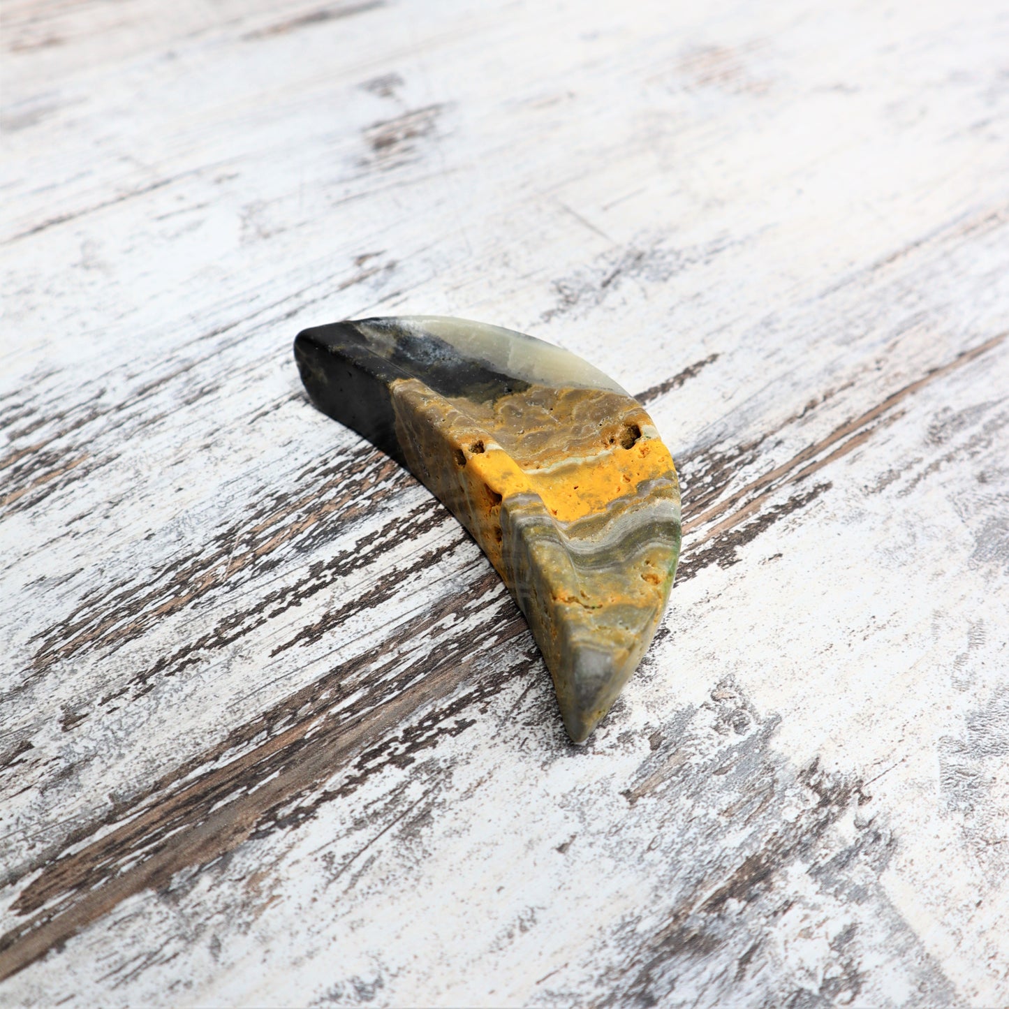 Bumblebee Jasper Moon Bowl | Confidence & Joyful Energy