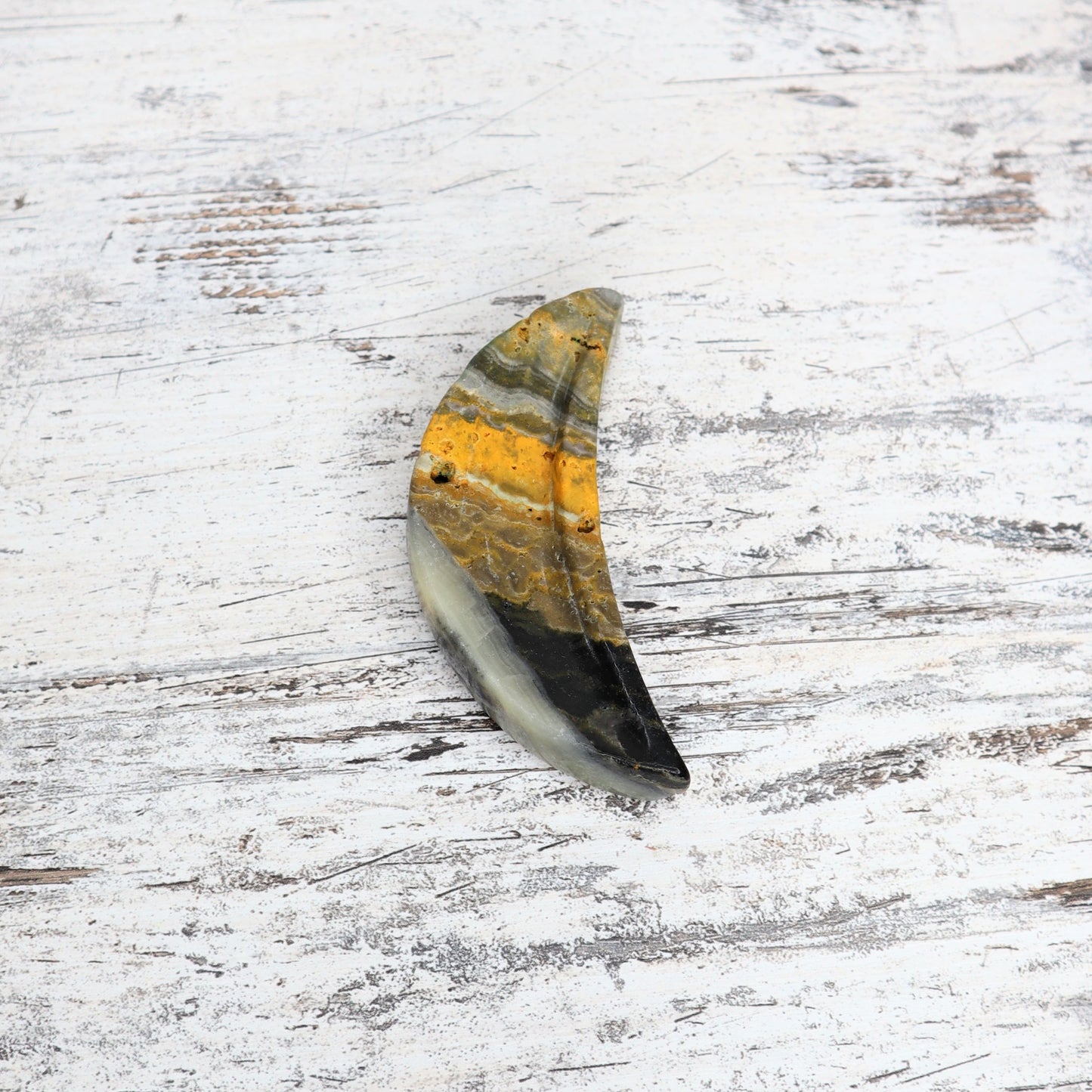 Bumblebee Jasper Moon Bowl | Confidence & Joyful Energy