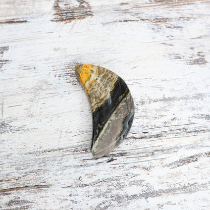 Bumblebee Jasper Moon Bowl | Empowerment & Solar Fire