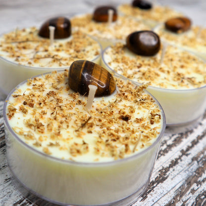 'Brave + Empowered' Maxi Tealight | Tiger Eye